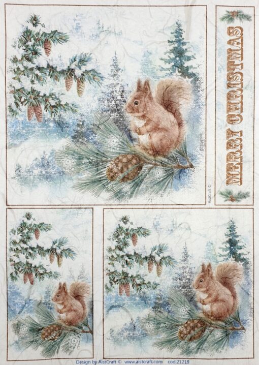 Hârtie de orez - Squirrel - A4 1
