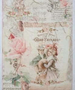 Hârtie de orez - Vintage Couple - A4