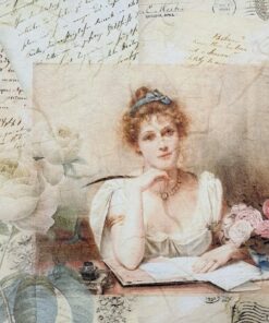 Hârtie de orez - Vintage Lady - A4