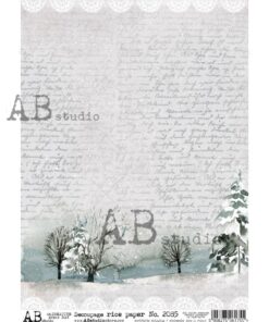 Hârtie de orez - Winter Letter - A4