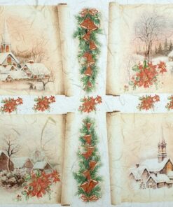 Hârtie de orez - Winter Scenes - 32x45 cm