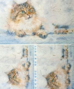 Hârtie de orez – Adorable Cat - 32x45 cm