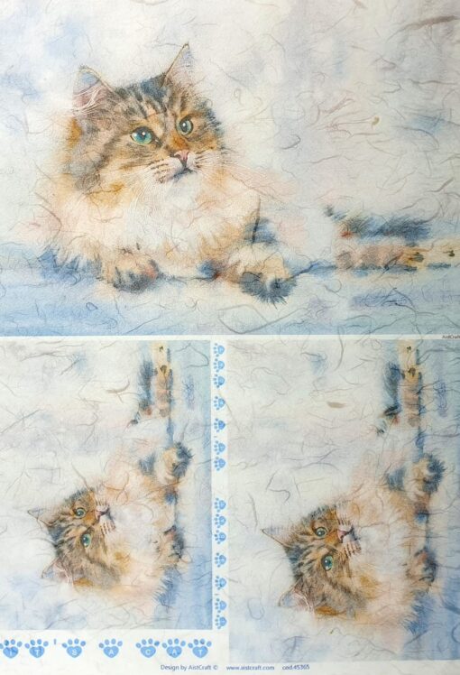 Hârtie de orez – Adorable Cat - 32x45 cm 1