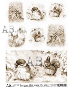Hârtie de orez – Animals - A4