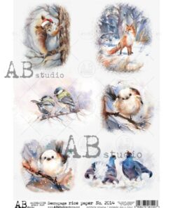 Hârtie de orez – Animals & Birds - A4