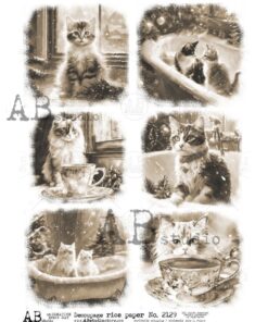 Hârtie de orez – Cats - A4