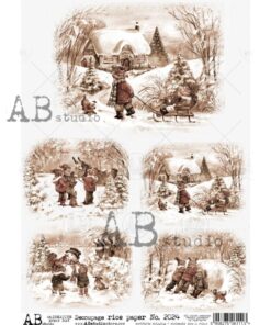 Hârtie de orez – Children playing 1 - A4