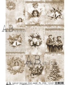 Hârtie de orez – Christmas Scenes 2 - A4