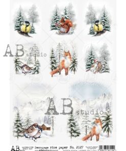 Hârtie de orez – Forest creatures - A4