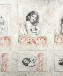 Hârtie de orez – Girls with Cats - 32x45 cm
