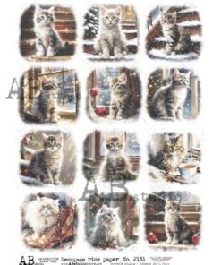 Hârtie de orez – Lovely Cats - A4