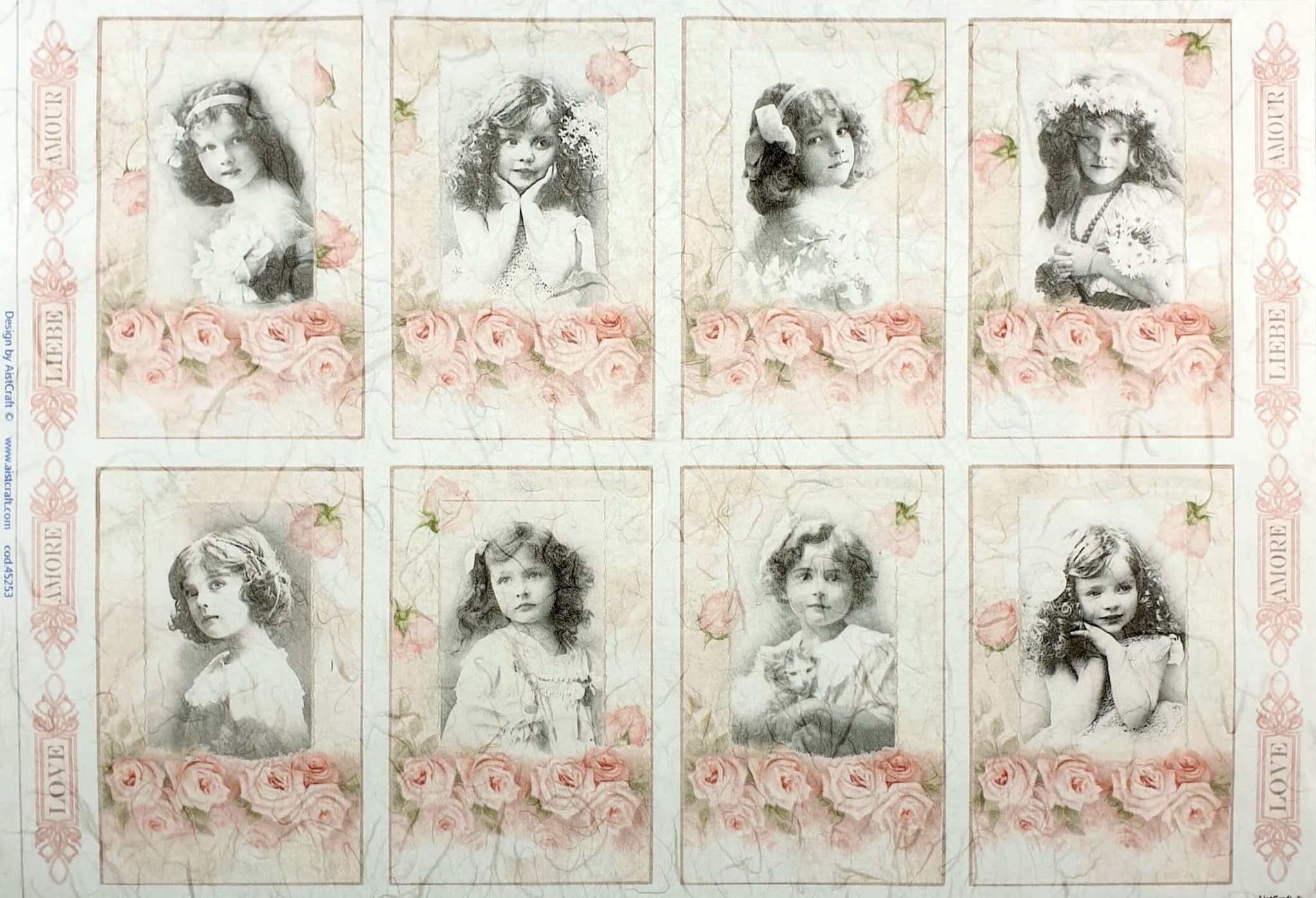 Hârtie de orez – Pretty Girls - 32x45 cm 1 Hârtie de orez – Pretty Girls - 32x45 cm