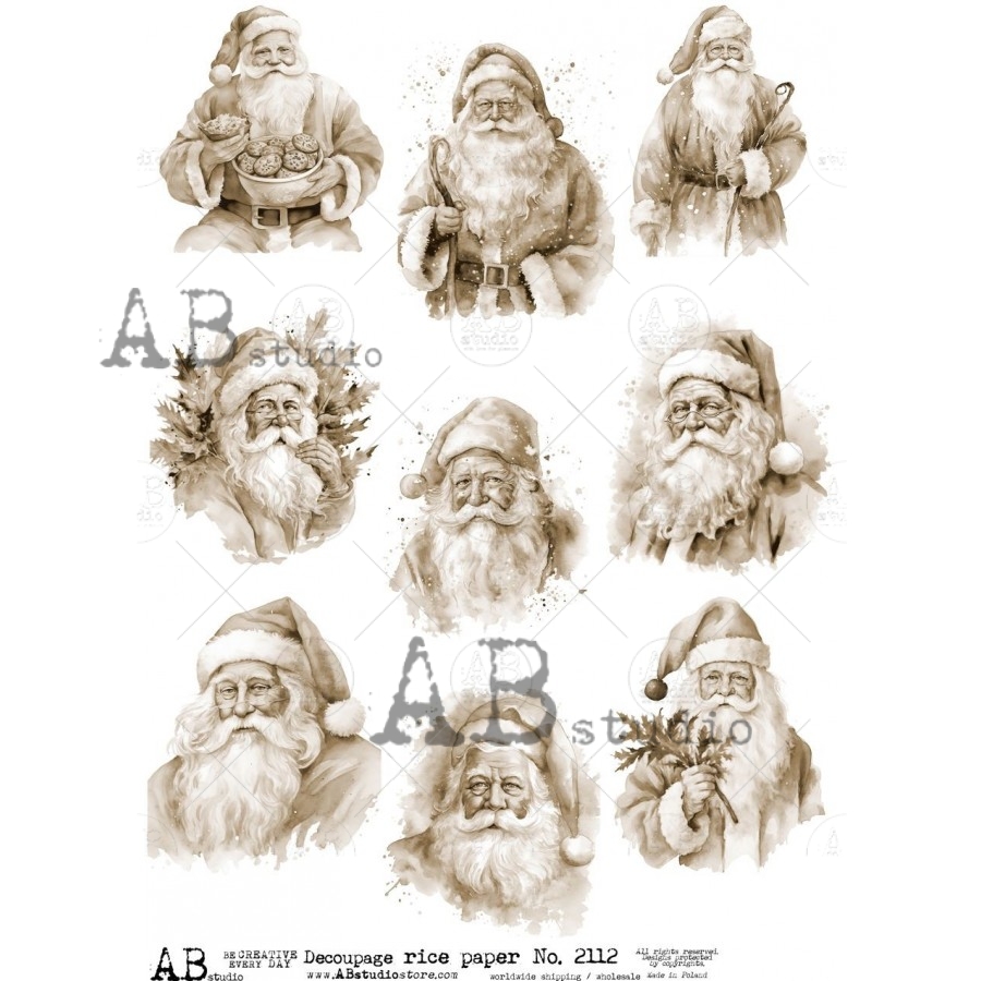 Hârtie de orez – Santa Claus - A4 1 Hârtie de orez – Santa Claus - A4