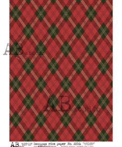 Hârtie de orez – Tartan Pattern 2 - A4
