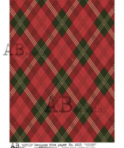 Hârtie de orez – Tartan Pattern - A4