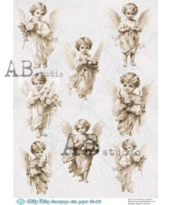 Hârtie de orez – Little Angels – A4