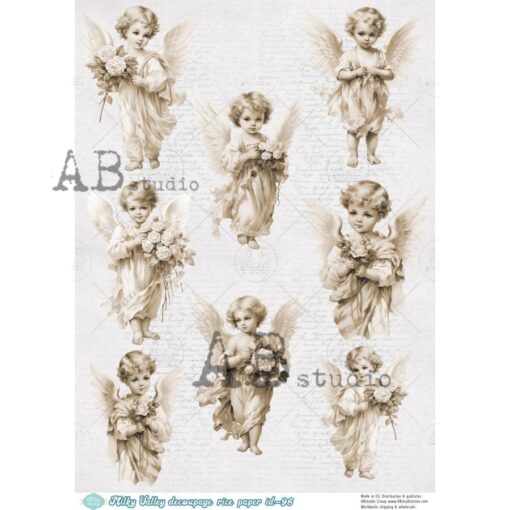 Hârtie de orez – Little Angels – A4 1
