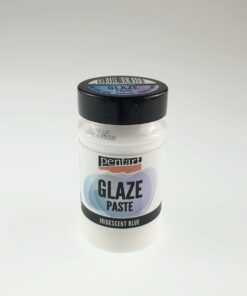 Pastă glazare iridescentă - albastru - 100 ml - Pentart