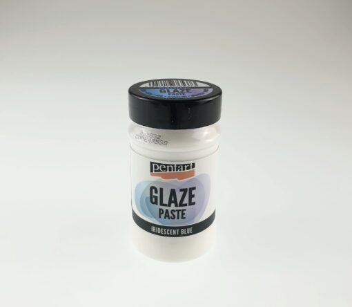 Pastă glazare iridescentă - albastru - 100 ml - Pentart 1