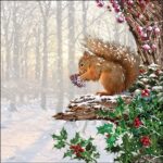 Șervețel - Squirrel in Tree - 33x33 cm