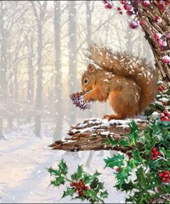 Șervețel - Squirrel in Tree - 33x33 cm
