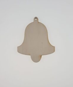 Decorațiune lemn - clopoțel - 12x9,5 cm