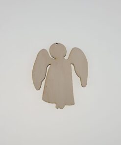 Decorațiune lemn - înger - 10x8,5 cm