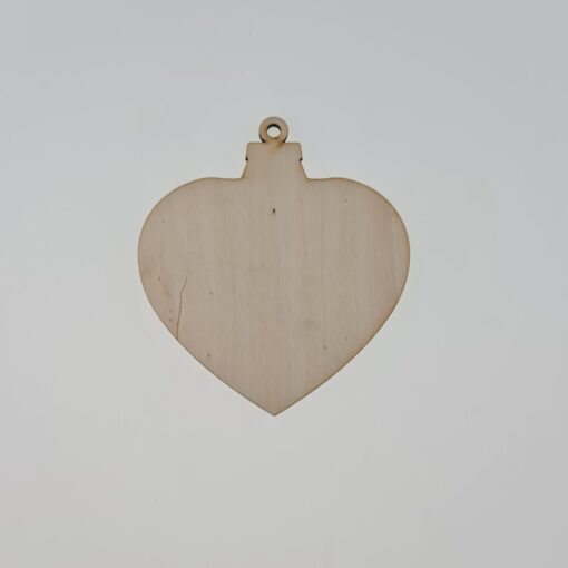 Decorațiune lemn - inimă - 15 cm 1