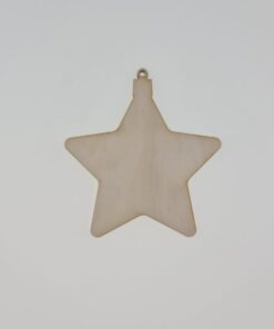Decorațiune lemn - stea - 15 cm