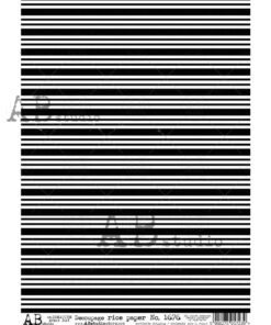 Hârtie de orez - Black and White Stripes - A4