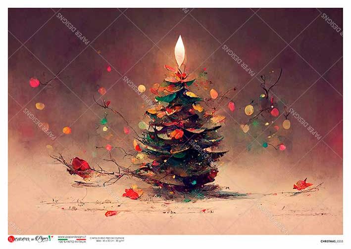 Hârtie de orez - Christmas Light - A5 1 Hârtie de orez - Christmas Light - A5