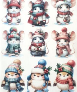 Hârtie de orez - Christmas buddies - A4