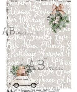 Hârtie de orez - Christmas forever - A4