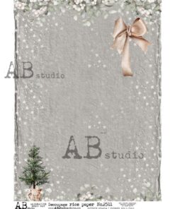 Hârtie de orez - Christmas stars - A4