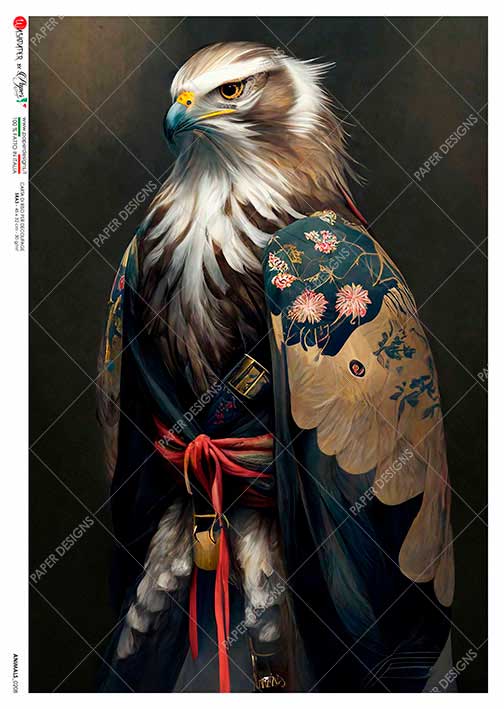 Hârtie de orez - Eagle portrait - A4 1 Hârtie de orez - Eagle portrait - A4