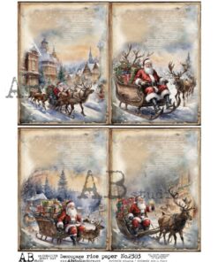 Hârtie de orez - It's time for gifts - 4 - A4