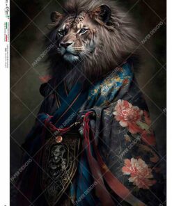 Hârtie de orez - Lion portrait - A4