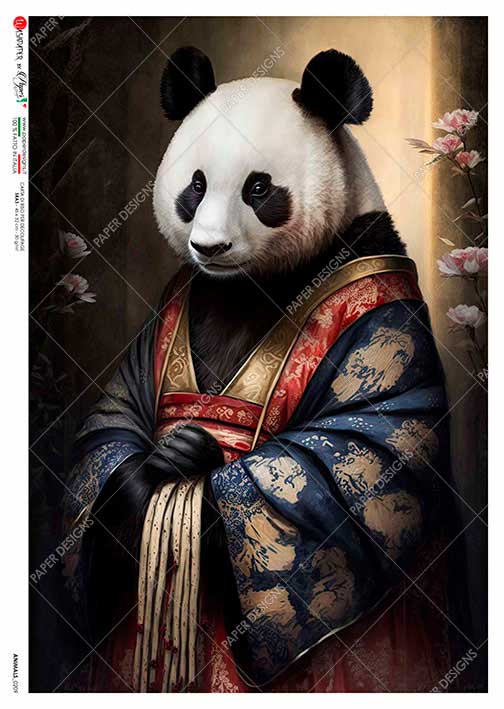 Hârtie de orez - Panda portrait - A4 1 Hârtie de orez - Panda portrait - A4