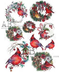 Hârtie de orez - Red Cardinal - A4