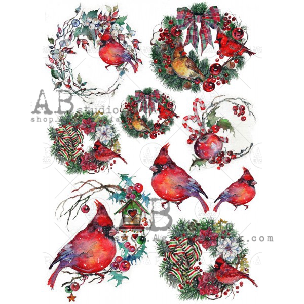 Hârtie de orez - Red Cardinal - A4 1 Hârtie de orez - Red Cardinal - A4