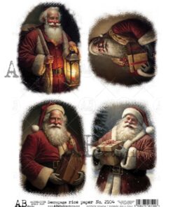 Hârtie de orez - Santa's happiness - A4