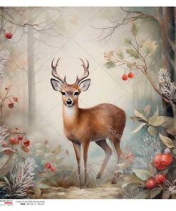 Hârtie de orez - The magic of deer - A4