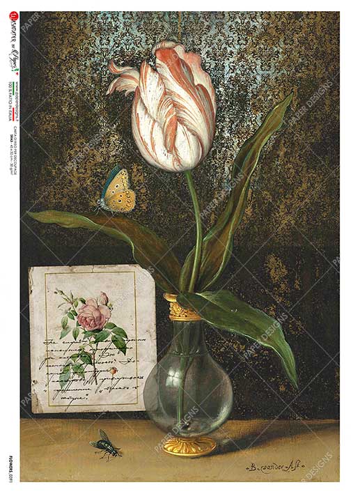 Hârtie de orez - Tulip poem - A4 1 Hârtie de orez - Tulip poem - A4