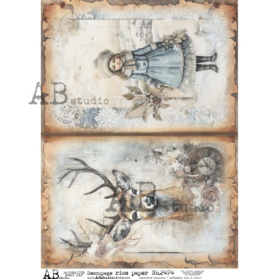 Hârtie de orez - Winter Act 2 - A4 1 Hârtie de orez - Winter Act 2 - A4