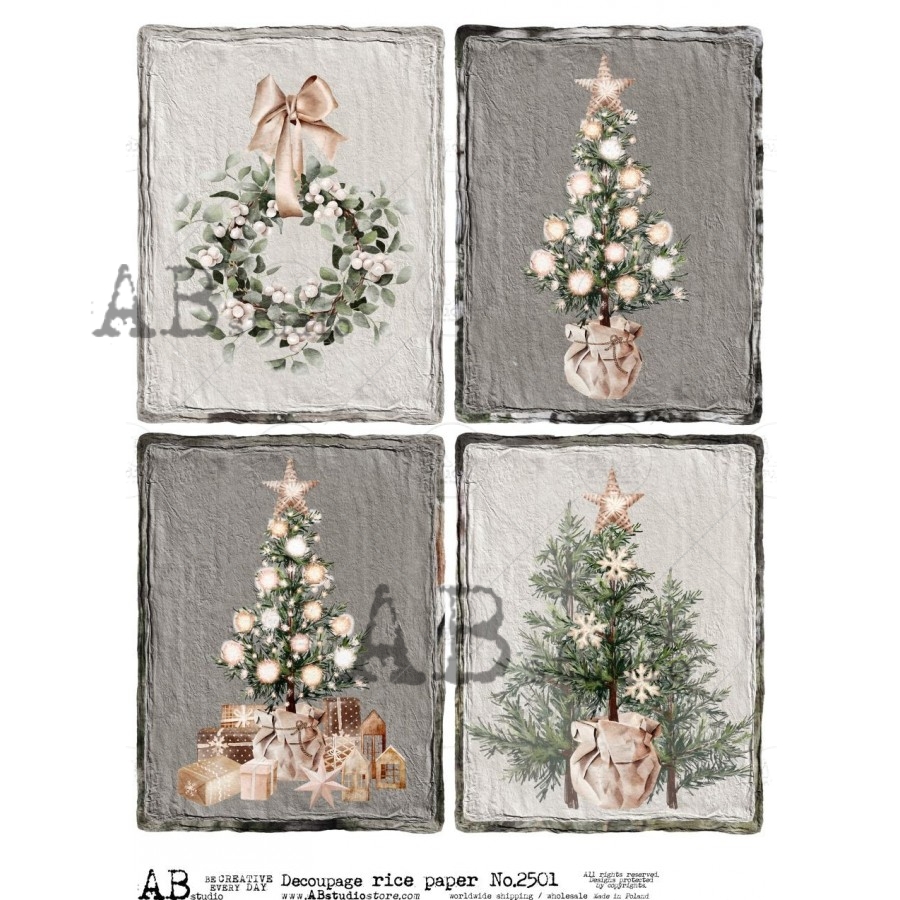 Hârtie de orez - Winter Wishes 2 - 4 - A4 1 Hârtie de orez - Winter Wishes 2 - 4 - A4