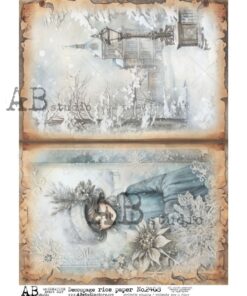Hârtie de orez - Winter inspiration - A4