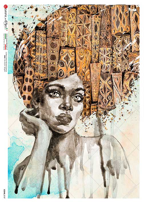 Hârtie de orez – African Style – A4 1 Hârtie de orez – African Style – A4