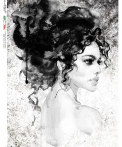 Hârtie de orez – Black and White Beauty 2 – A4