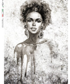 Hârtie de orez – Black and White Beauty – A4
