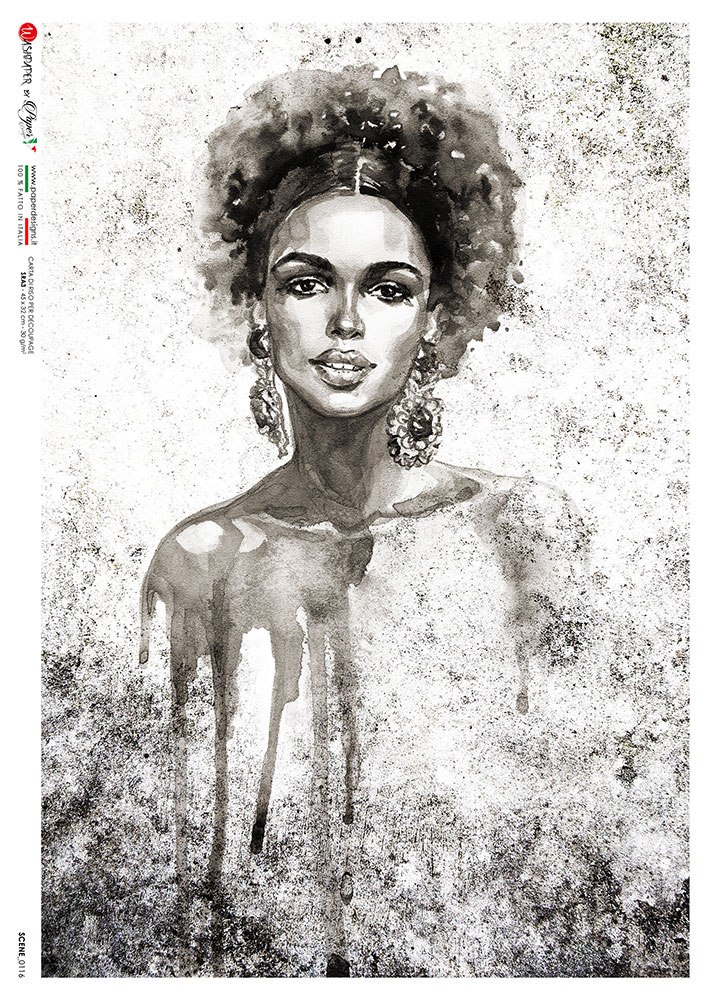 Hârtie de orez – Black and White Beauty – A4 1 Hârtie de orez – Black and White Beauty – A4